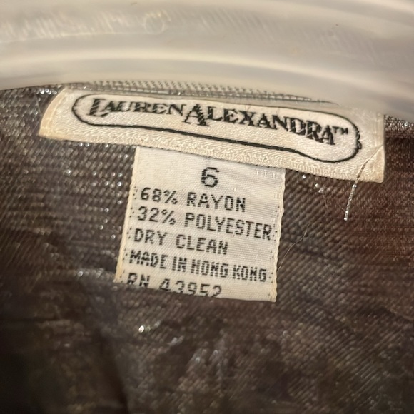 Vintage Lauren Alexandra silver lame button down top - Picture 2 of 5